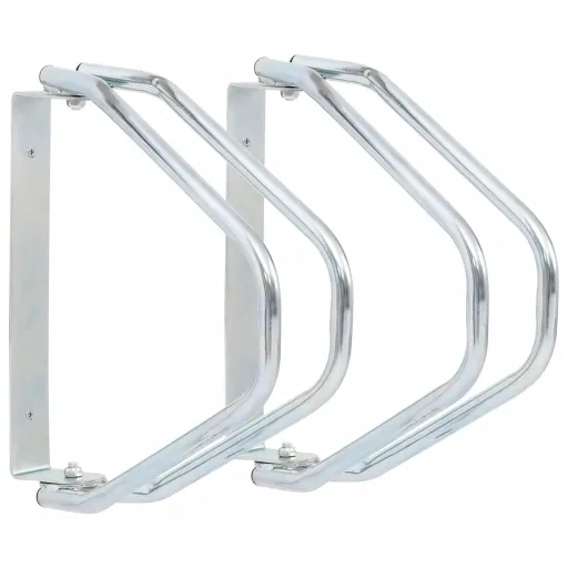 Suporte de Parede para Bicicleta   Aço Galvanizado (2 pcs)