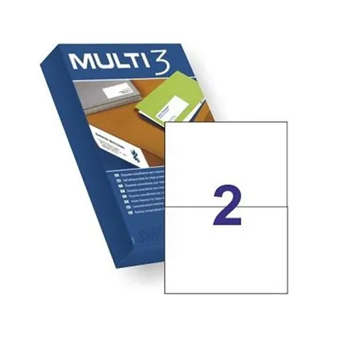 Etiquetas Autocolantes Multi3 210x148 mm – Caixa com 500 Folhas