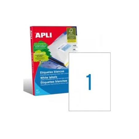 Etiquetas Autocolantes Apli A4 210x297 mm – 100 Folhas