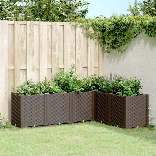 Vaso/Floreira 160x120x53 cm PP Castanho