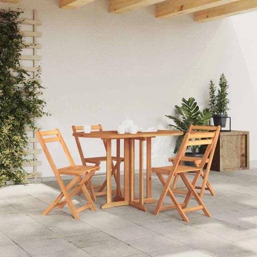 Mesa de Jardim Dobrável 120x70x75 cm Madeira Teca Maciça