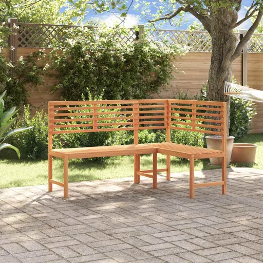 Banco de Canto para Jardim 140 cm Madeira de Acácia Maciça