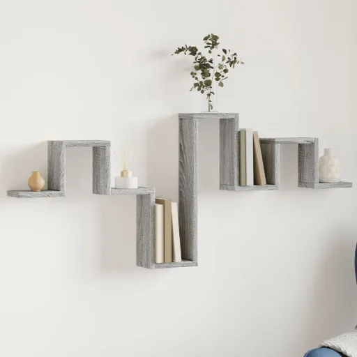 Estante Parede 104,5x10x43 cm Derivados Madeira Cinzento Sonoma