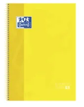 Caderno Espiral A4+ Capa Extradura Quadriculado 90g Amarelo – Oxford