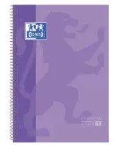 Caderno Espiral A4+ Capa Extradura Quadriculado 90g Lilás – Oxford