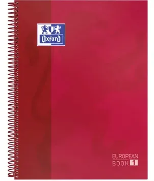 Caderno Espiral Oxford Capa Extradura A4+ 80Fls 90GR Quadriculado 5mm – Vermelho