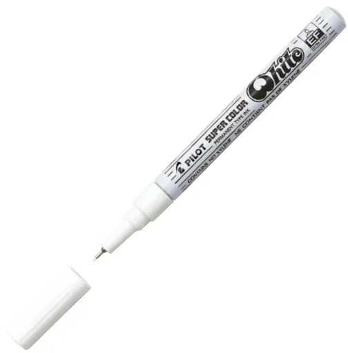 Marcador Permanente Extrafino Pilot 0,5 mm Branco - Pilot