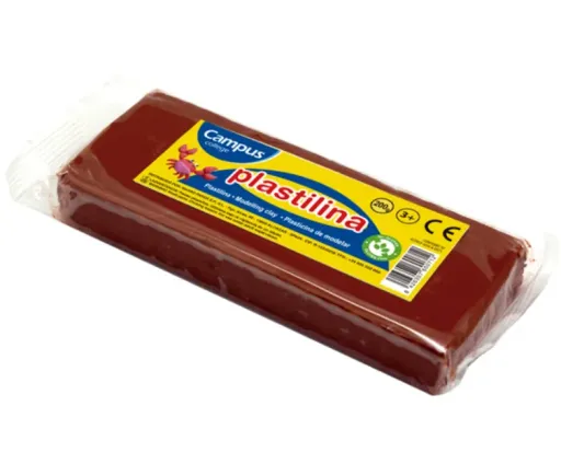 Plasticina Média 200g – Castanho – Campus