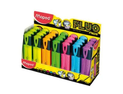 Marcador Maped Fluo Peps Classic Expositor de 28 Unidades Cores Sortidas