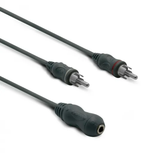 METRONIC - Adaptador Jack Estéreo 3.5mm MACHO/ 2 RCA MACHO 0,1m 360055