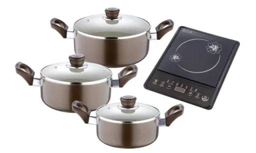 BERGNER - Trem Cozinha Fiona 3 Peças+Placa Induçã