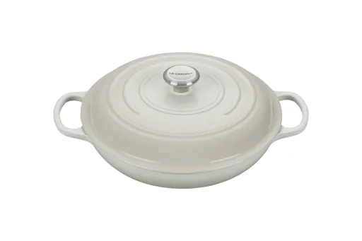 LE CREUSET - Caçarola Baixa 30cm/3.5L Ferro Fundido Signature Merengue 211803