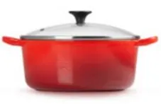 LE CREUSET - Caçarola Red. c/ Tampa Cristal 22 Cereja 27001220602461