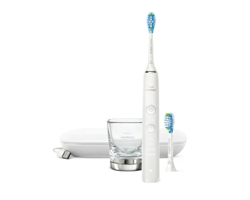 PHILIPS - Escova de Dentes Eletrica DiamondClean 9000 Branca HX9913/17