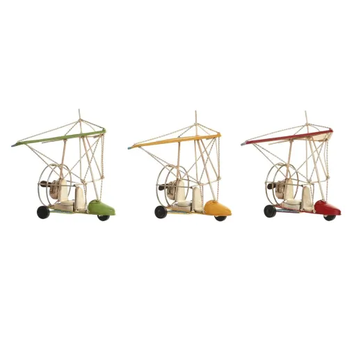 Figura Decorativa DKD Home Decor Amarelo Vermelho Verde Vintage 32 x 18,5 x 25 cm (3 Peças)
